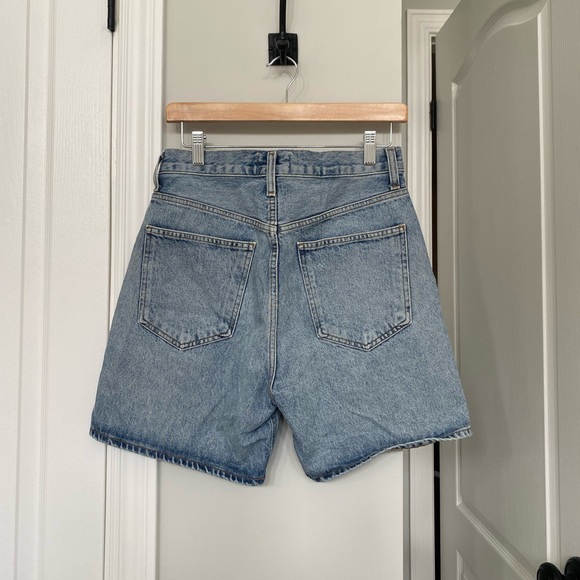 Agolde Criss Cross Denim Shorts - Picture 2 of 5